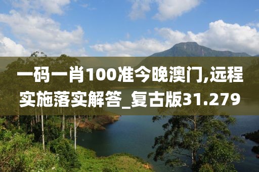 一码一肖100准今晚澳门,远程实施落实解答_复古版31.279
