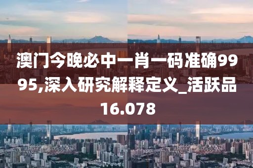 澳门今晚必中一肖一码准确9995,深入研究解释定义_活跃品16.078