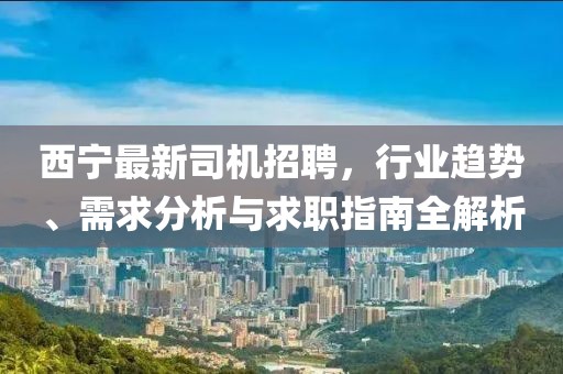 西宁最新司机招聘，行业趋势、需求分析与求职指南全解析