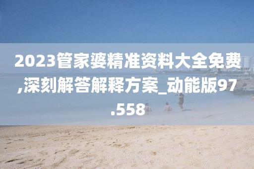 2023管家婆精准资料大全免费,深刻解答解释方案_动能版97.558
