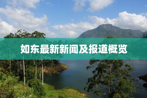 如东最新新闻及报道概览