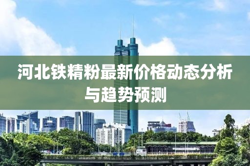 河北铁精粉最新价格动态分析与趋势预测