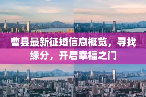 曹县最新征婚信息概览，寻找缘分，开启幸福之门