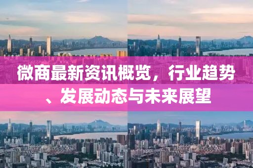 微商最新资讯概览，行业趋势、发展动态与未来展望