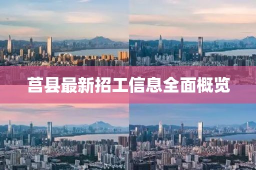 莒县最新招工信息全面概览