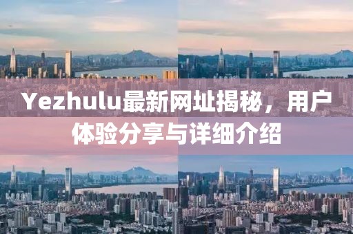 Yezhulu最新网址揭秘，用户体验分享与详细介绍