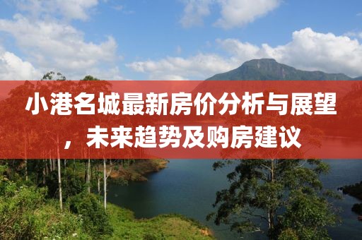小港名城最新房价分析与展望，未来趋势及购房建议