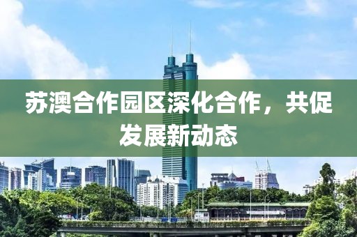 苏澳合作园区深化合作，共促发展新动态