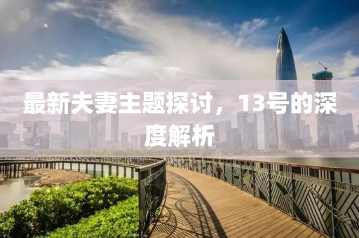 最新夫妻主题探讨，13号的深度解析
