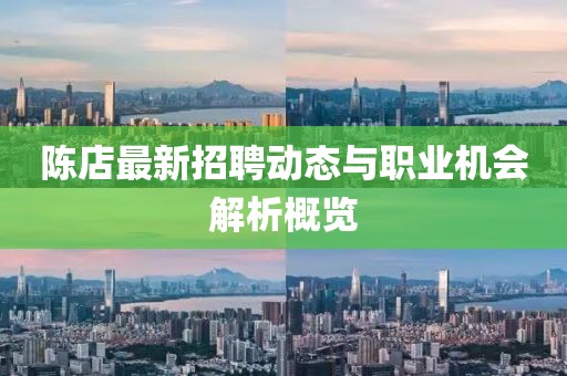 陈店最新招聘动态与职业机会解析概览