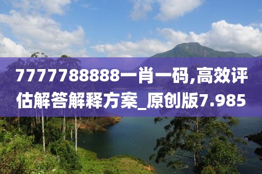 7777788888一肖一码,高效评估解答解释方案_原创版7.985