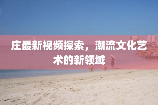 庄最新视频探索，潮流文化艺术的新领域