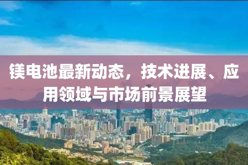 镁电池最新动态，技术进展、应用领域与市场前景展望