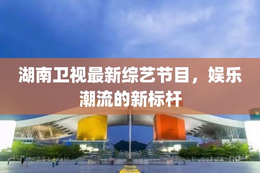 湖南卫视最新综艺节目，娱乐潮流的新标杆