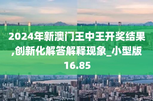 2024年新澳门王中王开奖结果,创新化解答解释现象_小型版16.85