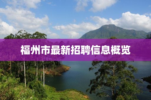 福州市最新招聘信息概览