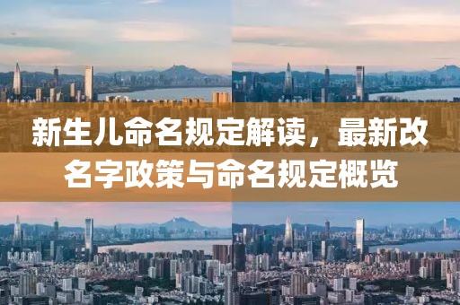 新生儿命名规定解读，最新改名字政策与命名规定概览