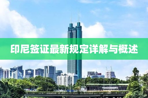 印尼签证最新规定详解与概述