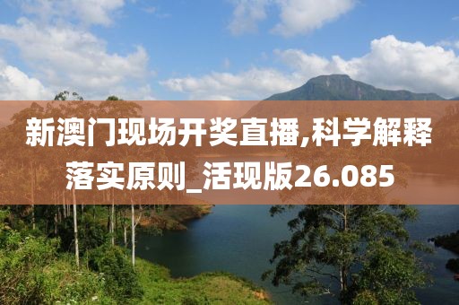 新澳门现场开奖直播,科学解释落实原则_活现版26.085