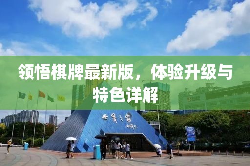 领悟棋牌最新版，体验升级与特色详解