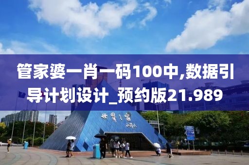 管家婆一肖一码100中,数据引导计划设计_预约版21.989