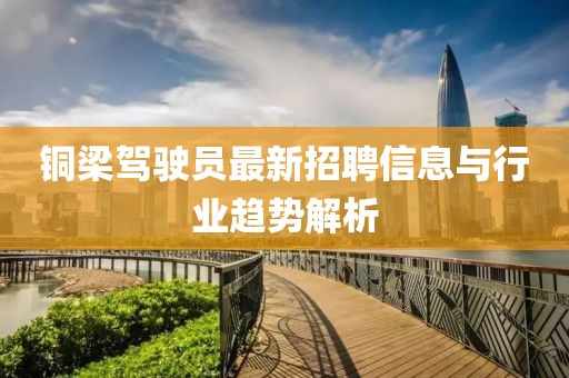 铜梁驾驶员最新招聘信息与行业趋势解析