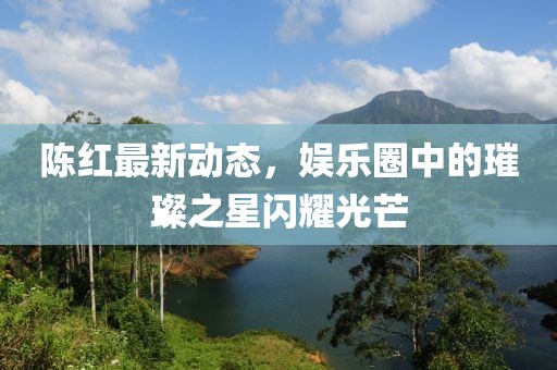 陈红最新动态，娱乐圈中的璀璨之星闪耀光芒