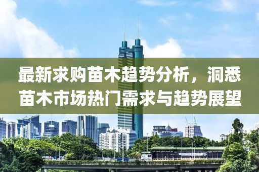最新求购苗木趋势分析，洞悉苗木市场热门需求与趋势展望