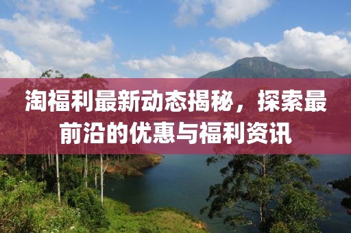 淘福利最新动态揭秘，探索最前沿的优惠与福利资讯