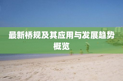 最新桥规及其应用与发展趋势概览