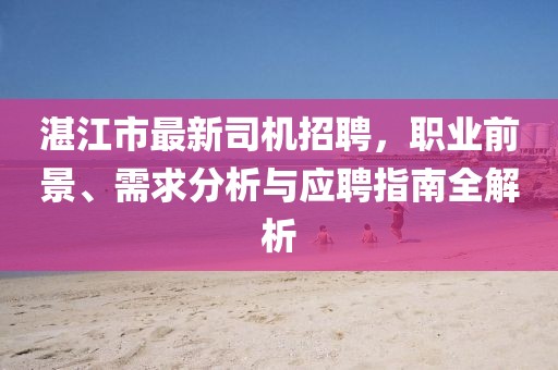 湛江市最新司机招聘，职业前景、需求分析与应聘指南全解析