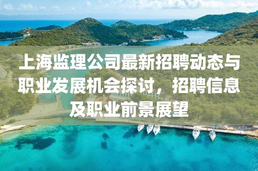上海监理公司最新招聘动态与职业发展机会探讨，招聘信息及职业前景展望