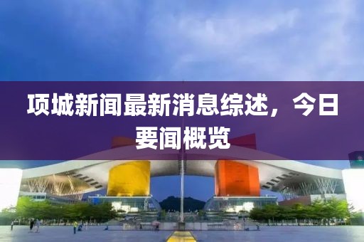 项城新闻最新消息综述，今日要闻概览