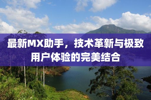 最新MX助手，技术革新与极致用户体验的完美结合