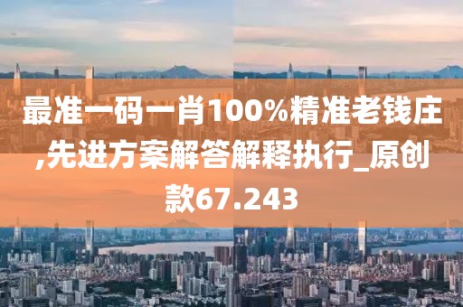 最准一码一肖100%精准老钱庄,先进方案解答解释执行_原创款67.243