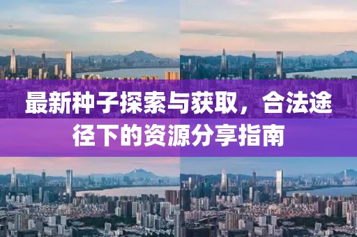 最新种子探索与获取，合法途径下的资源分享指南