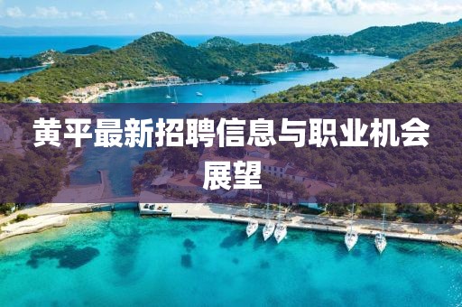 黄平最新招聘信息与职业机会展望
