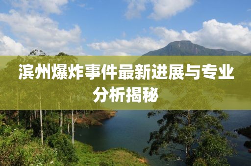 滨州爆炸事件最新进展与专业分析揭秘