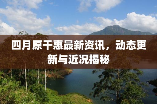 四月原干惠最新资讯，动态更新与近况揭秘