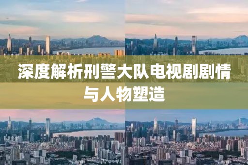深度解析刑警大队电视剧剧情与人物塑造