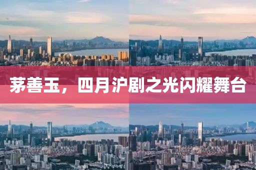 茅善玉，四月沪剧之光闪耀舞台
