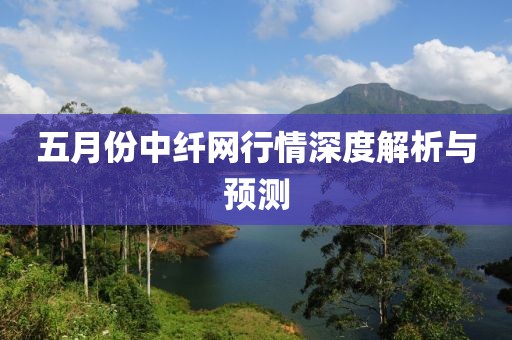 五月份中纤网行情深度解析与预测