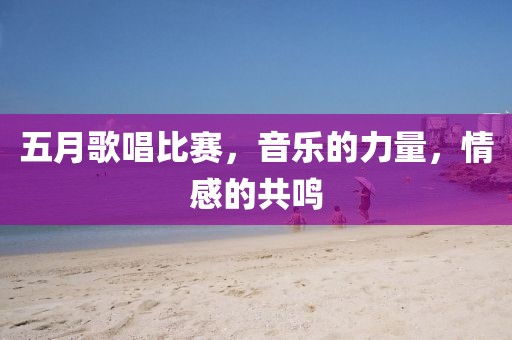 五月歌唱比赛，音乐的力量，情感的共鸣
