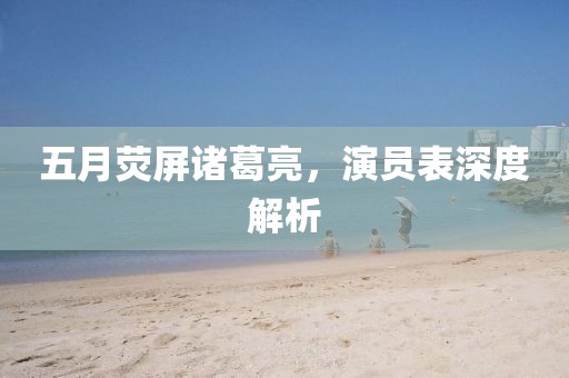 五月荧屏诸葛亮，演员表深度解析