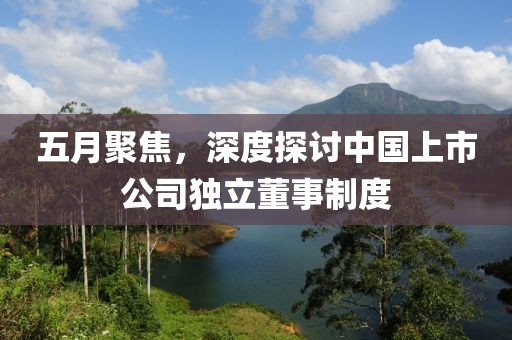 五月聚焦，深度探讨中国上市公司独立董事制度