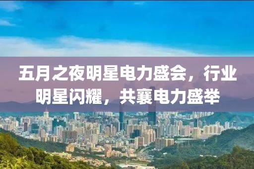 五月之夜明星电力盛会，行业明星闪耀，共襄电力盛举