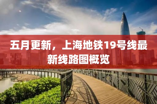 五月更新，上海地铁19号线最新线路图概览