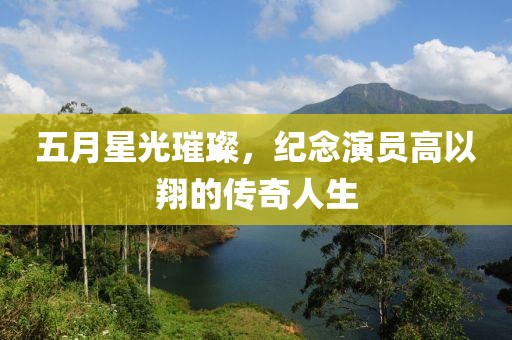 五月星光璀璨，纪念演员高以翔的传奇人生