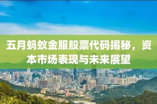 五月蚂蚁金服股票代码揭秘，资本市场表现与未来展望