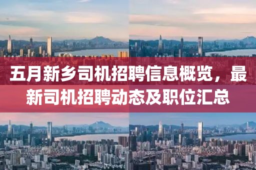 五月新乡司机招聘信息概览，最新司机招聘动态及职位汇总